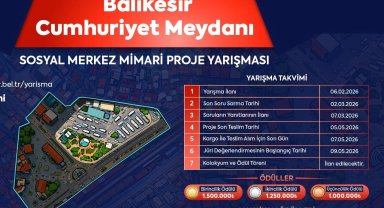 Balıkesir'de Cumhuriyet Meydanı için mimari proje yarışması