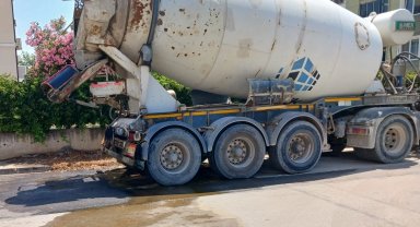 Elazığ'da yollara beton döken miksere para cezası
