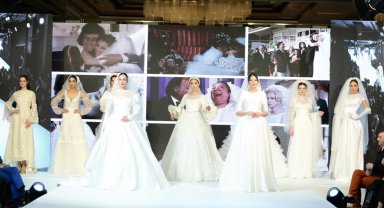İstanbul'da gelinlik defilesi moda severleri büyüledi