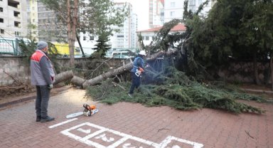 Kayseri Melikgazi'de rüzgar kabusu