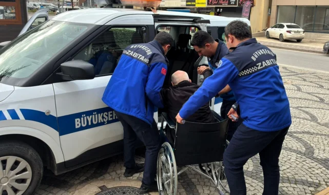 Kocaeli Zabıtası'nın şefkat eli vatandaşın üzerinde