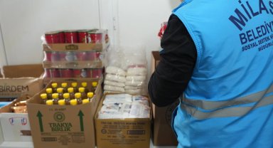 Milas'tan ihtiyaç sahiplerine gıda kolisi desteği