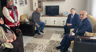 Bursa Gemlik'te Kaymakam Canbaba'dan şehit aileleri ve gazilere Ramazan ziyareti
