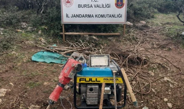 Bursa İznik'te kaçak kazıya suçüstü