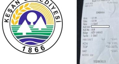 Keşan'da program çıkışı otopark tahsilatı tepkisi!
