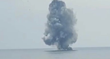 Ordu Ünye'de kıyıya vuran insansız deniz aracı kontrollü patlatıldı