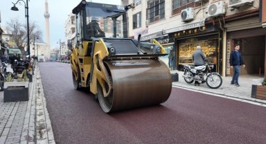 Şanlıurfa caddelerine renkli asfalt