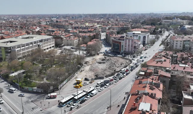 Konya Beşyol Kavşağı'nda 8 binada yıkım tamamlandı