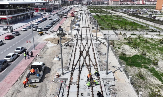 Konya'da Stadyum-Şehir Hastanesi Tramvay Hattı hızla ilerliyor