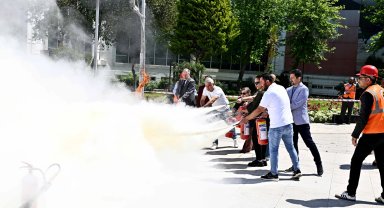 Muratpaşa'da yangın tatbikatı