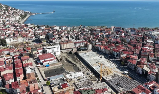 Ordu'da Millet Bahçesi 2000 araçlık otoparkla yükseliyor