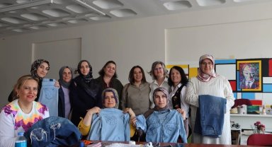 Sashiko atölyesiyle ürünlerini yenilemeyi öğrendiler