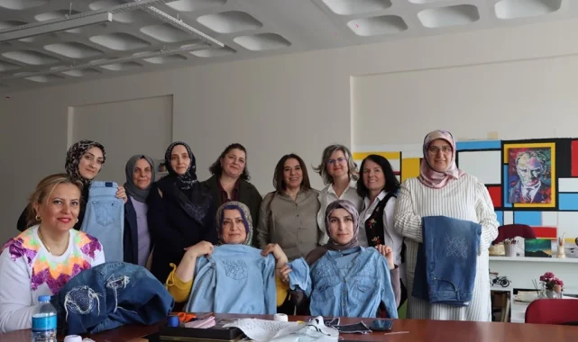 Sashiko atölyesiyle ürünlerini yenilemeyi öğrendiler