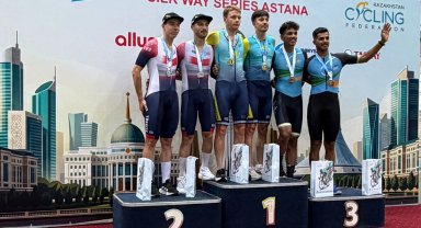 Astana'da pist bisikleti yarışlarında millilerin altın ve gümüş madalya gururu