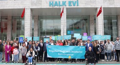 Bursa Nilüfer'de sloganlar engelleri aşmak için yükseldi