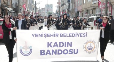 Bursa'da Yenişehir Belediyesi Kadın Bando Takımı kuruldu