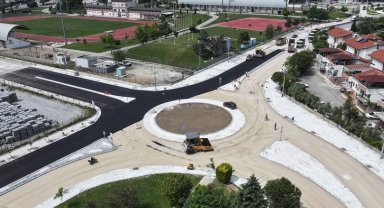 Denizli'de riskli kavşakta güvenli ulaşım adımı