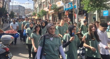 Edirne Keşan'da Hemşireler Haftası'na geleceğin hemşirelerinden kutlama