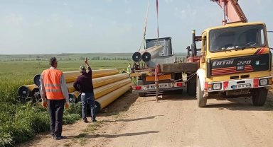 İpsala İbriktepe'de doğal gaz için ilk kazma