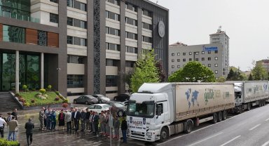 Kayseri Melikgazi'den Gazze'ye yardım TIR'ı