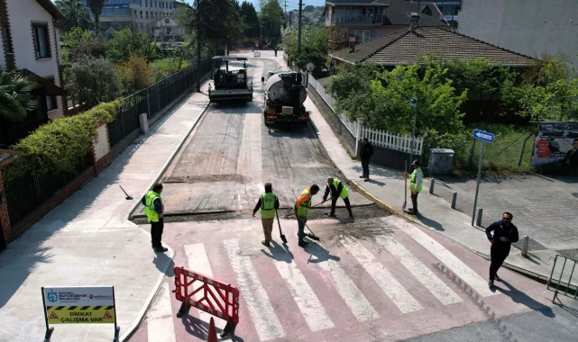 Kocaeli Başiskele sahilinde trafik ve yaya düzenine yenileme
