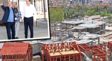 Konya'da Mevlevi Dergahı inşaatı hızla sürüyor