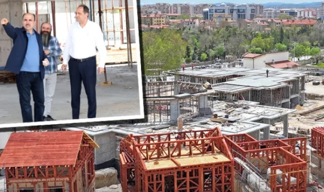 Konya'da Mevlevi Dergahı inşaatı hızla sürüyor