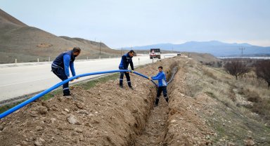 Malatya Yazıhan'da içme suyu hattı yenileniyor
