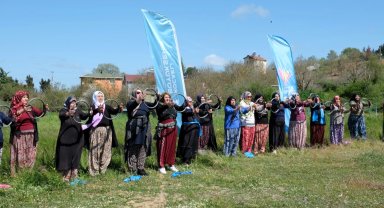 Şalvarlı sporla sağlıklı yaşama renkli farkındalık