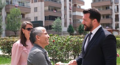 Site görevlilerine Nilüfer'den bayram ziyareti
