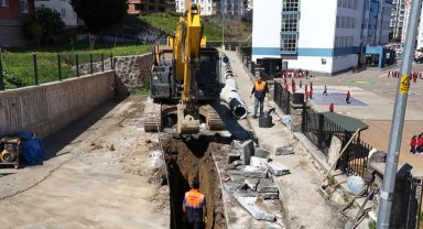 Trabzon Ortahisar'da altyapı seferberliği sürüyor