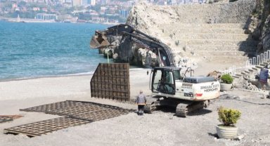 Zonguldak'ta Kızlar Plajı yaz sezonuna hazırlanıyor