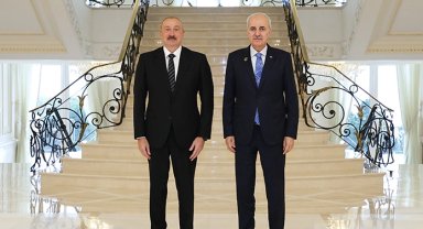 Azerbaycan Cumhurbaşkanı Aliyev, Kurtulmuş'u kabul etti