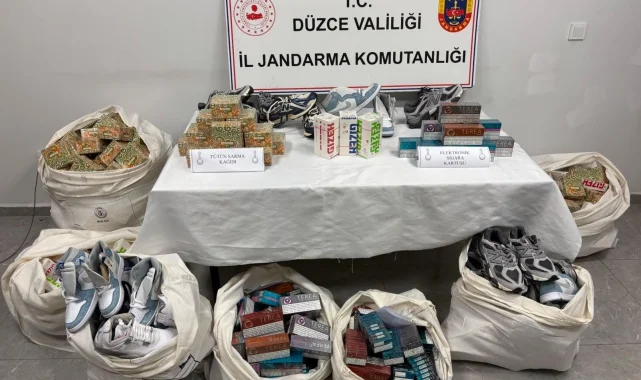 Düzce'de kaçakçılık operasyonu