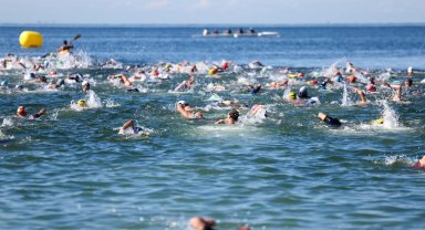 İstanbul Florya Sahili'nde Triatlon heyecanı