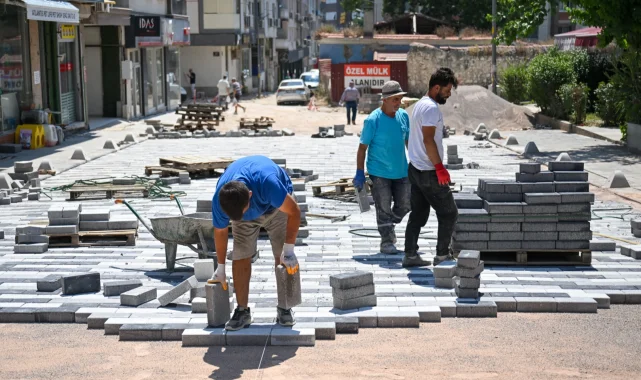 İzmir Bornova'da Tarihi Çarşı'da estetik dönüşüm başladı