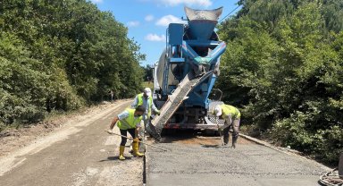 Kocaeli Gebze'de beton yol onarımı başladı