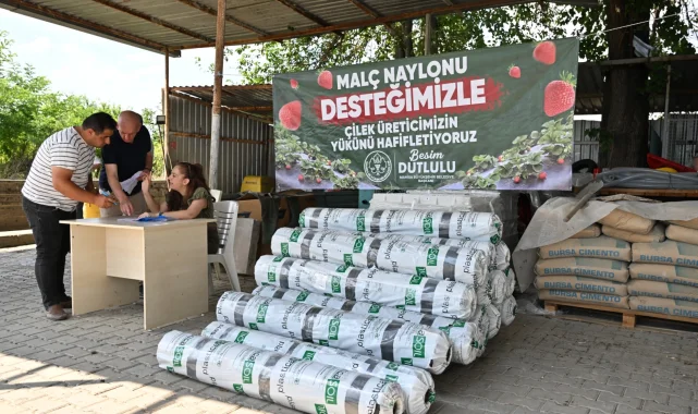 Manisa'da çilek üreticisine Büyükşehir'den destek