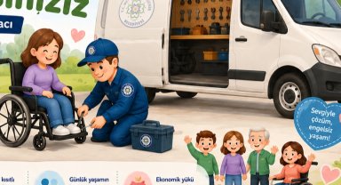 Muğla'da engellilere mobil tekerlekli sandalye tamir hizmeti