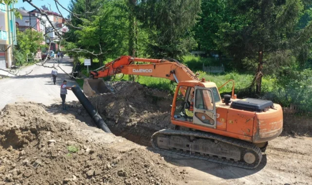 Ordu Korgan'da yağmur suyu hattı çalışması başlattı