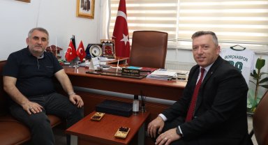 AÇÜ Rektörü Aydın'dan Basın Müdürü Keskin'e ziyaret