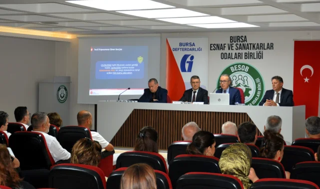 Bursa esnafı bilgilendirildi... Vergi borçlarında düşük oranlı tecil faizi ile taksitlendirme imkanı