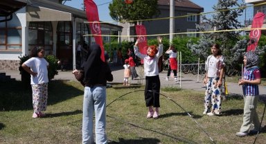 Düzce'de "Hareket Camide" projesinde Kur'an kursu öğrencileri sporla buluştu