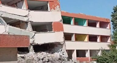 Edirne Keşan'da yıkım tamamlandı... Gözler yeni okulun yapımında