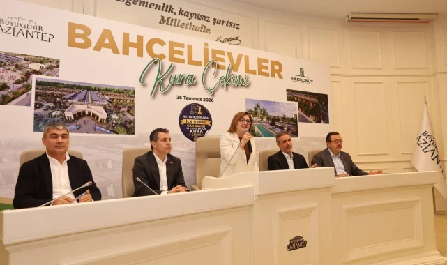 Gaziantep Bahçelievler'de kura heyecanı