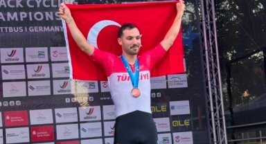 Konya Büyükşehirli milli bisikletçi Avrupa'da zirvede