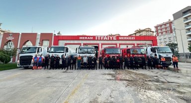 Konya itfaiyesinden Alanya'ya destek mesaisi
