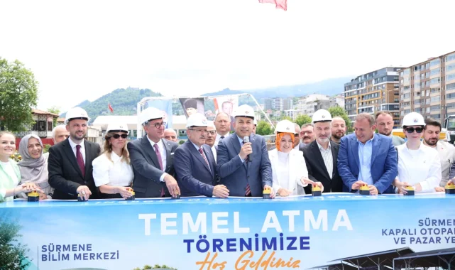 Trabzon Sürmene'de kapalı otopark ve pazar yerinin temeli atıldı