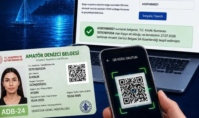 Amatör Denizci Belgelerinde QR kod dönemi başladı