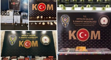Antalya'da çok sayıda suç unsuru ele geçirildi